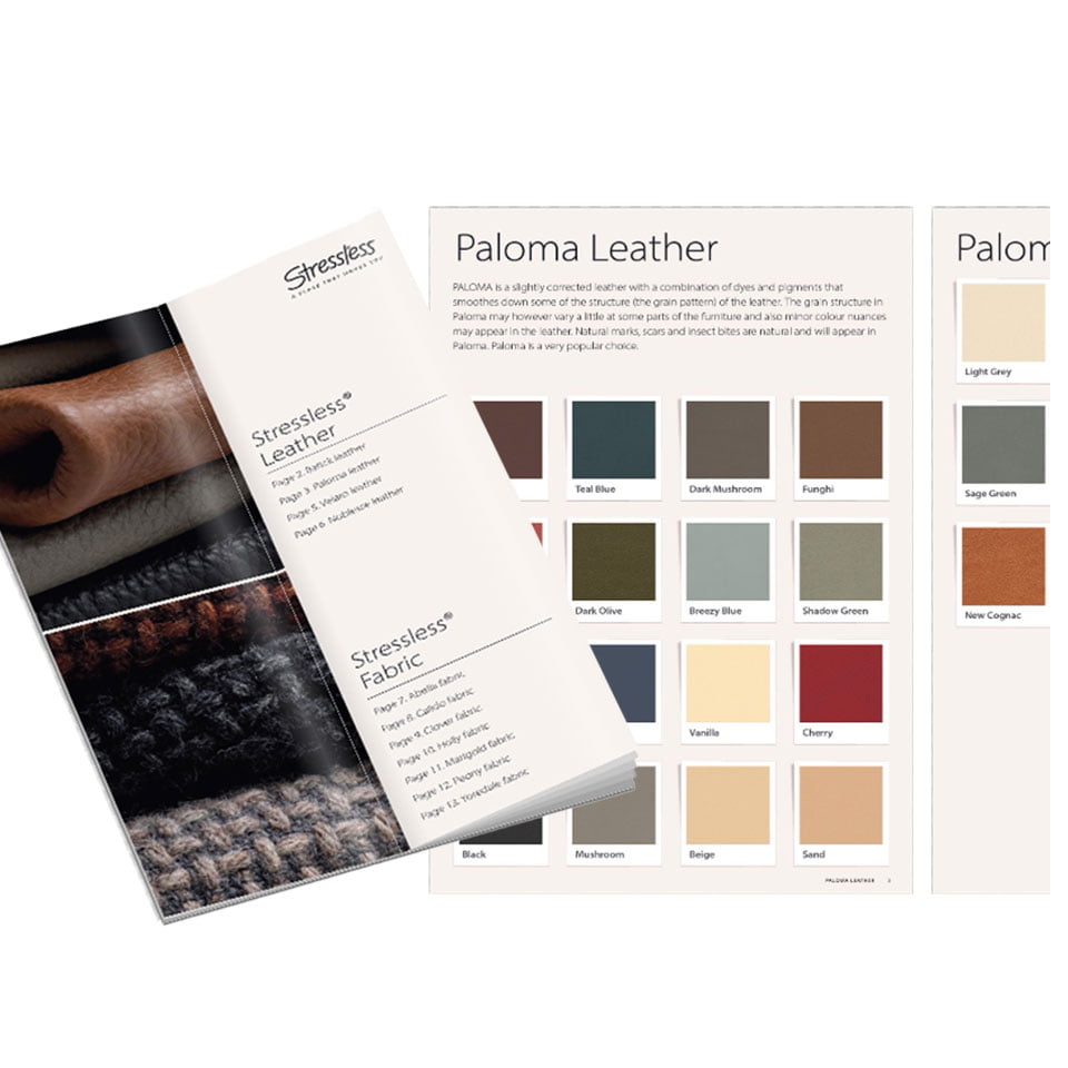 Leather and fabric samples