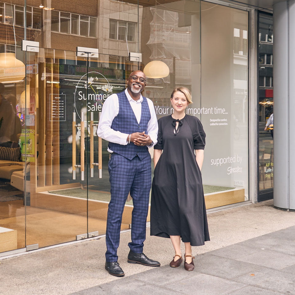 Brian and Nataliia, Stressless London Brand Store