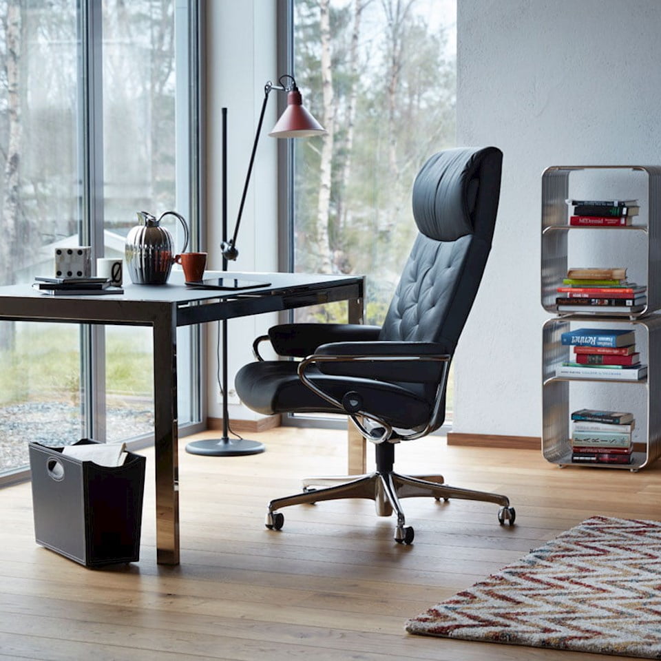 Stressless Metro Home Office recliner with high back