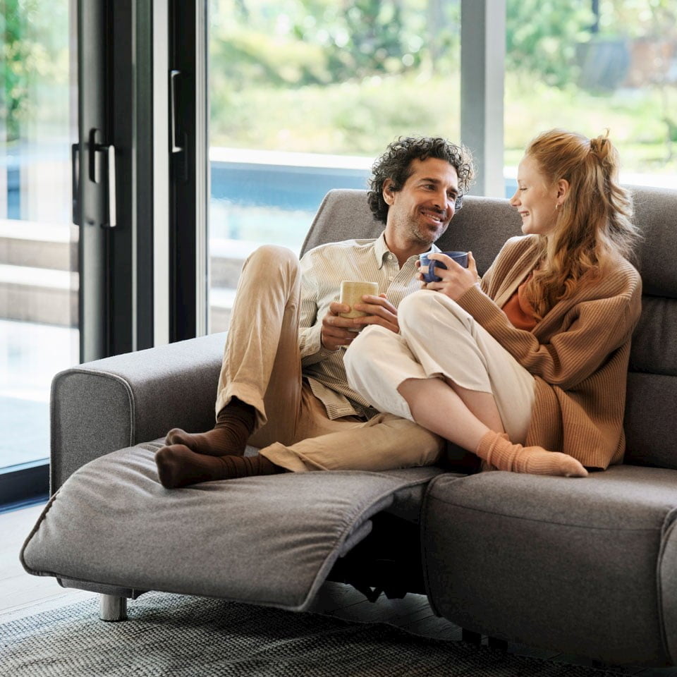 Couple in Stressless Emily sofa