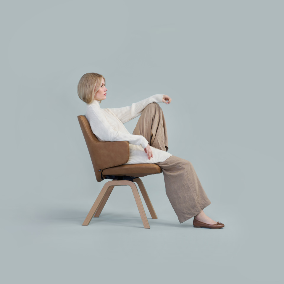 Woman in Stressless Laurel chair