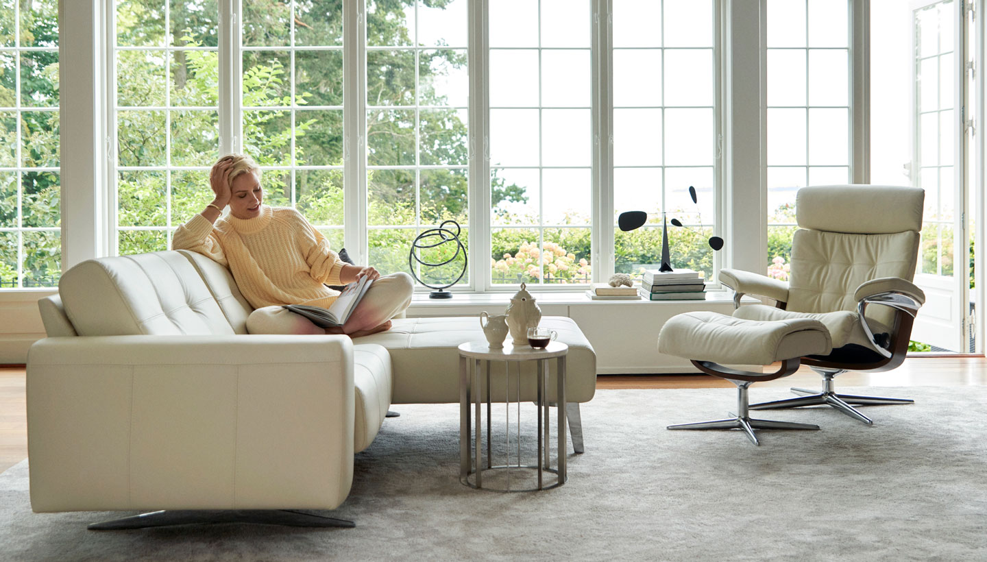 Stressless Ella sofa, Stressless Eric recliner