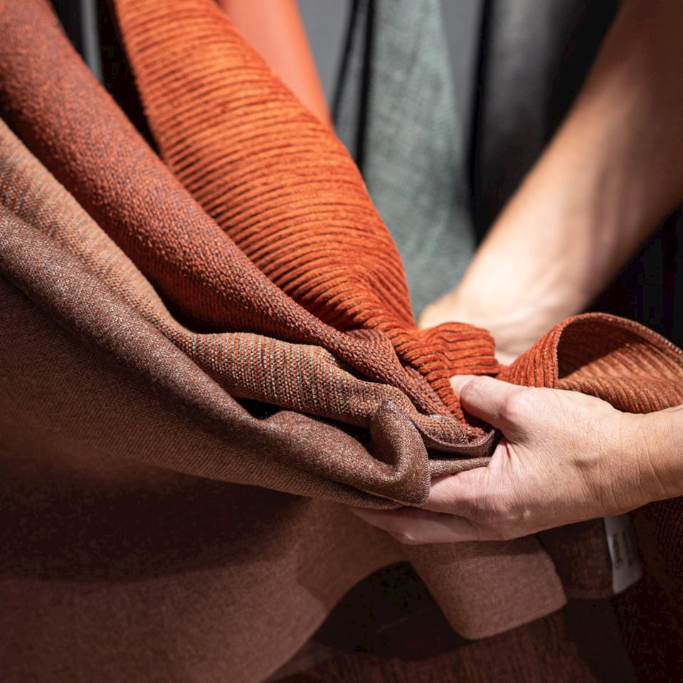 Warm fabric colors