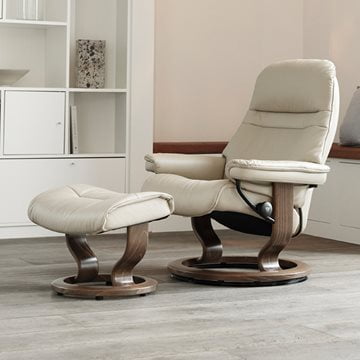 Stressless recliner in light grey