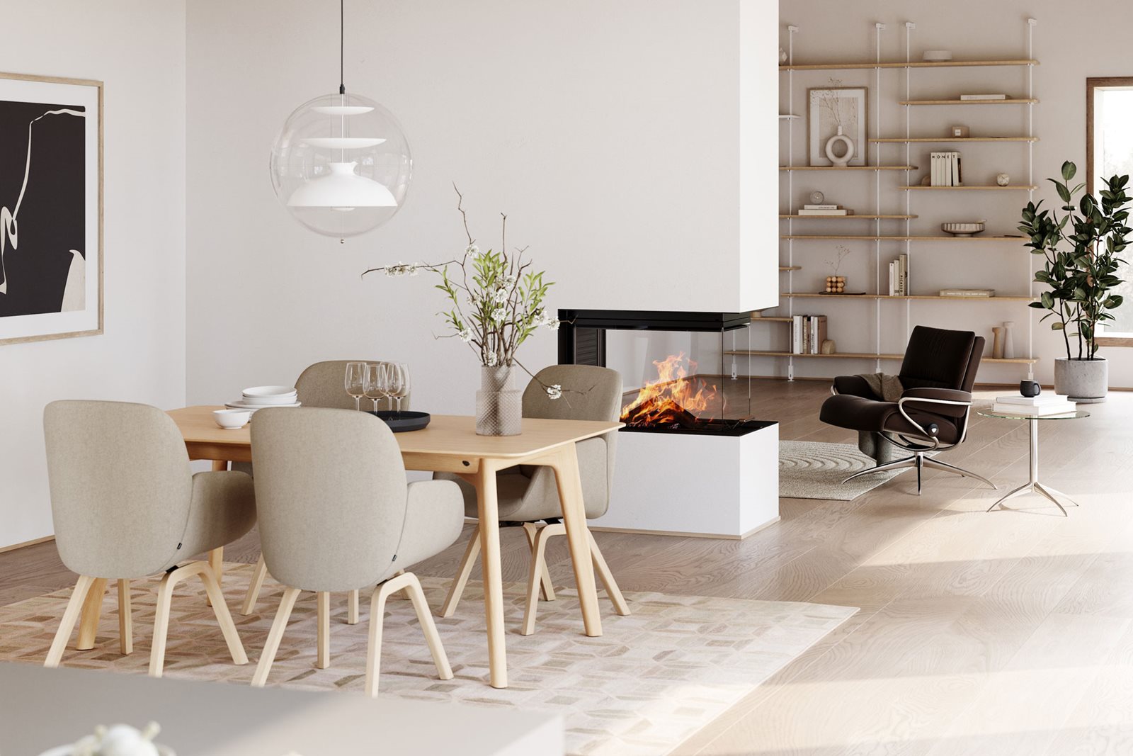 Stressless dining furniture and recliner