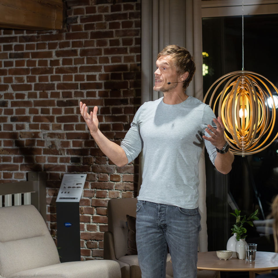 Author Tomas Myklebust at Ekornes Bua